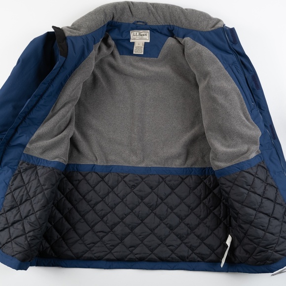 L.L. BEAN blue parka winter Anorak Jacket with Thinsulate size L - Picture 4 of 13